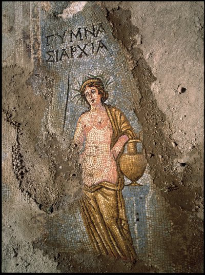 Pavement detail of a woman by Roman